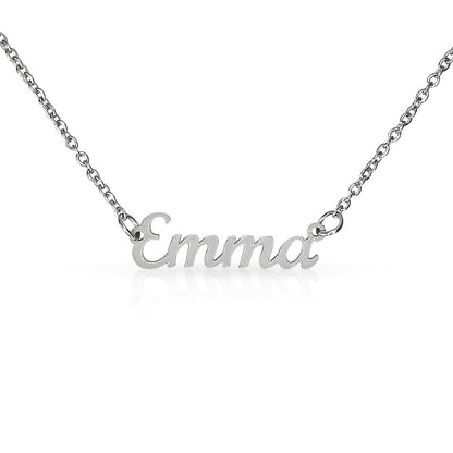 Caritas 18K Gold Custom Name Necklace