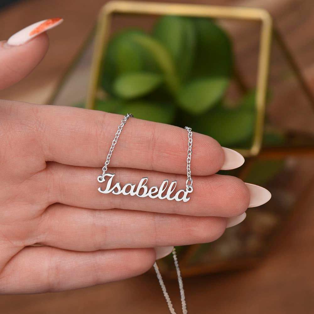 Caritas 18K Gold Custom Name Necklace