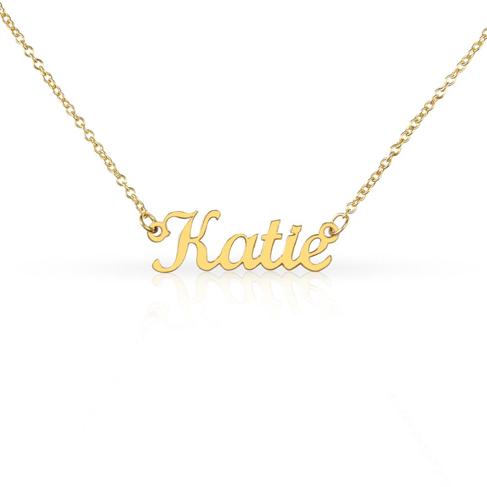 Caritas 18K Gold Custom Name Necklace