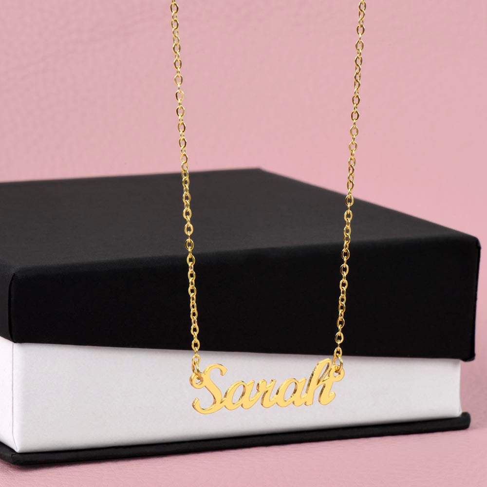 Caritas 18K Gold Custom Name Necklace