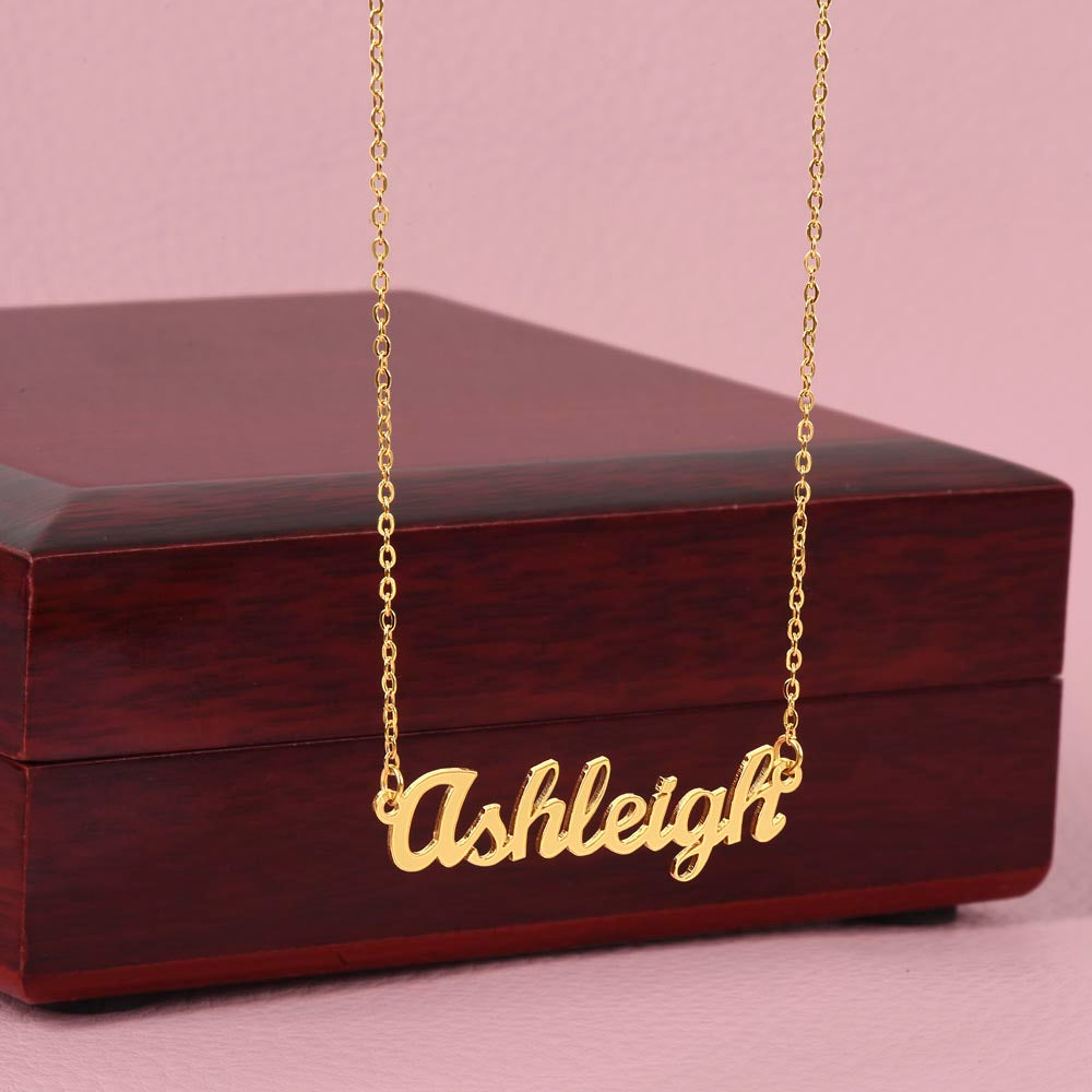 Caritas 18K Gold Custom Name Necklace